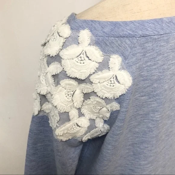 Alexia Admor Lace Detail Sweatshirt Sz S - Picture 6 of 9